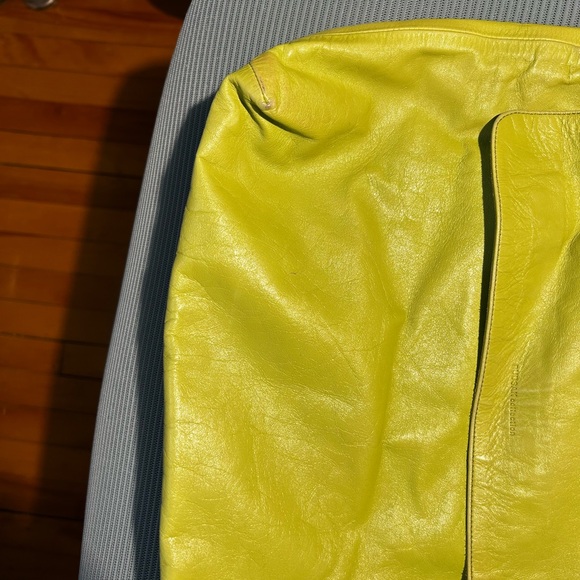 Vintage Rudsak leather tote bag in bright green - Picture 8 of 14